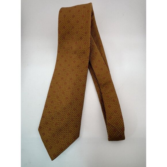 VTG ASSORTED LOT OF 3 - Yellow Tone Silk Ties Made in Italy Abstract Patterns - Picture 6 of 6